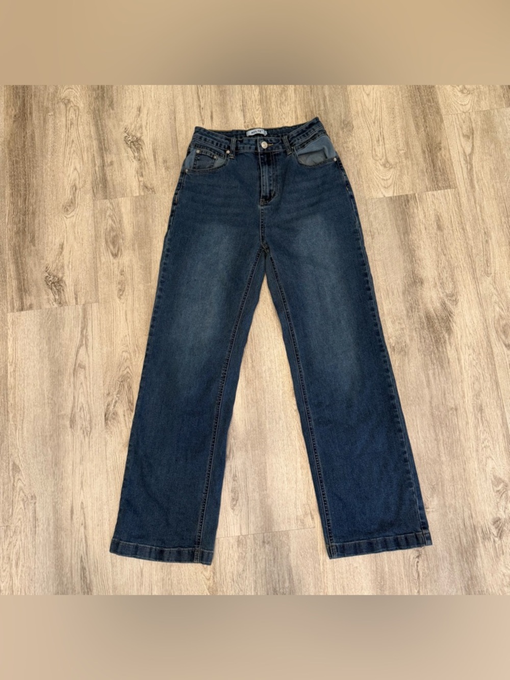 HDLTE Dark Wash High‎ Rise Flare Jeans Size Small